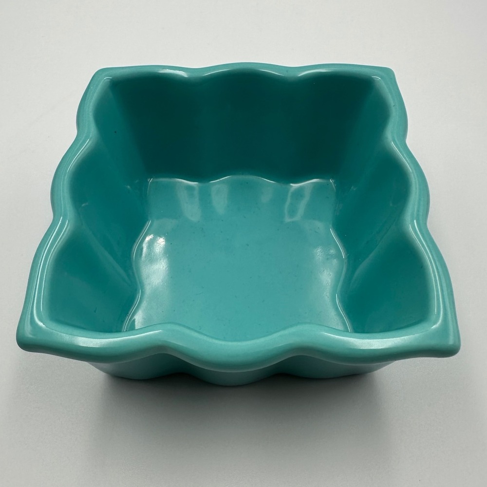 Chantal Talavera Collection Teal Scalloped Square Baking 4"‎ Dish